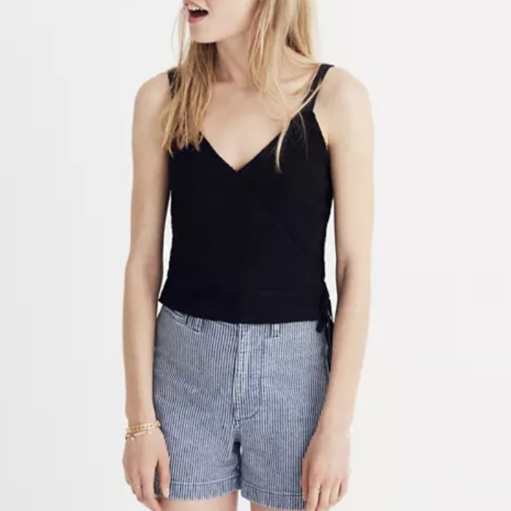 Madewell Finale Balletcore Tie Wrap Top